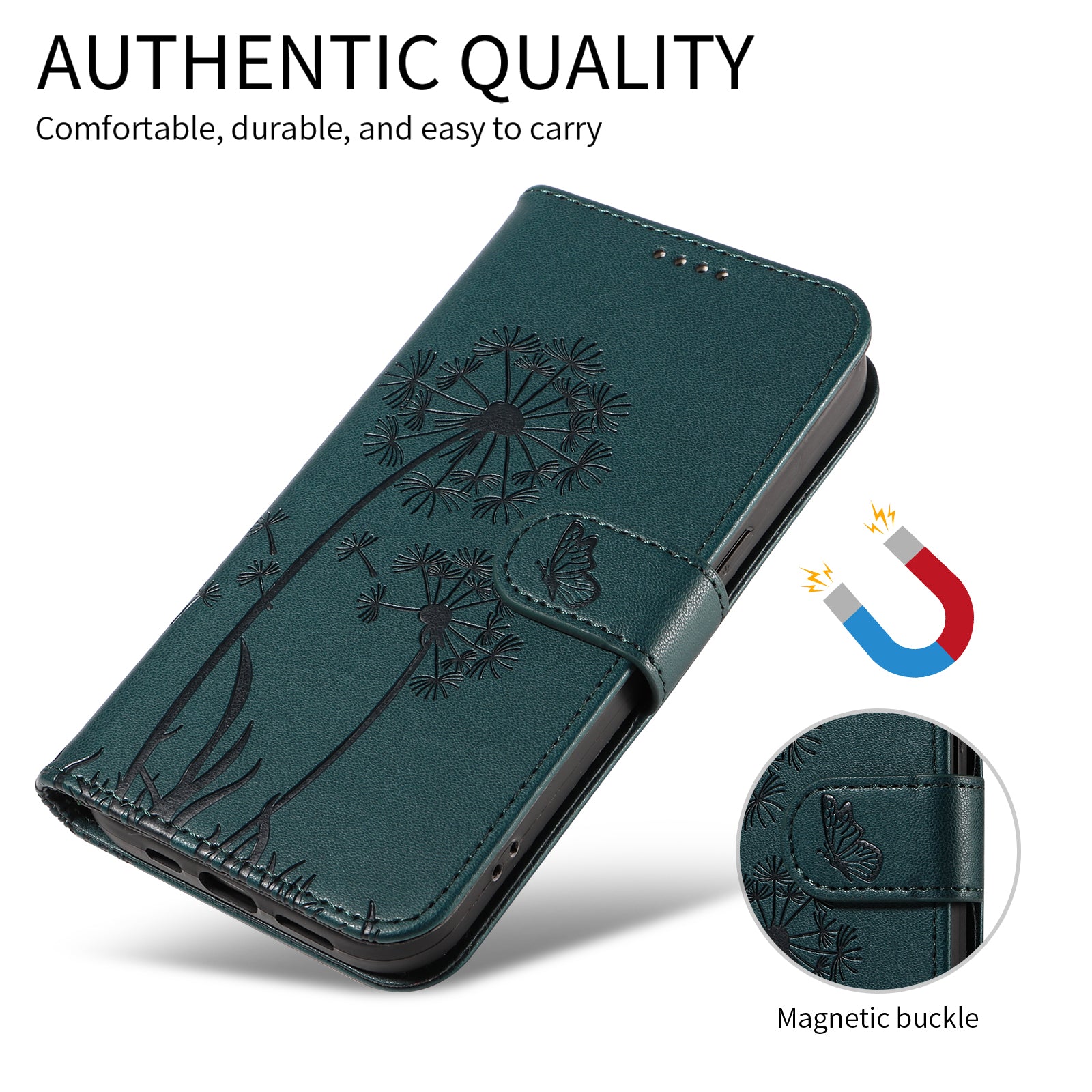 For Xiaomi Poco M8 Pro 5G / Redmi Note 15 Pro+ 5G (Global) Leather Wallet Case with Strap Dandelion Imprint Phone Stand Cover - Blue