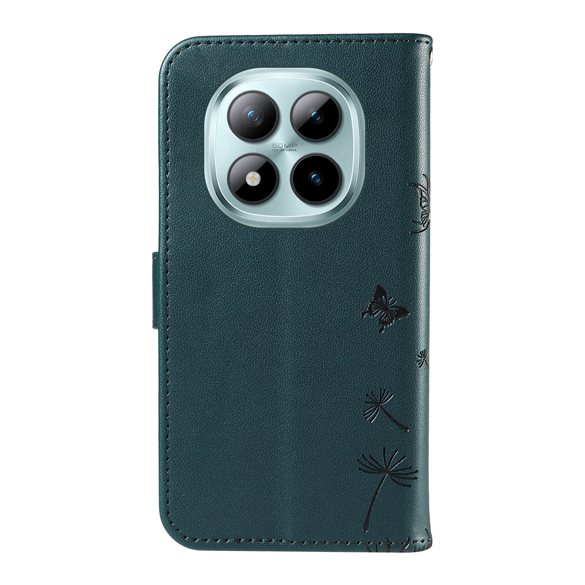 For Xiaomi Poco M8 Pro 5G / Redmi Note 15 Pro+ 5G (Global) Leather Wallet Case with Strap Dandelion Imprint Phone Stand Cover - Blue