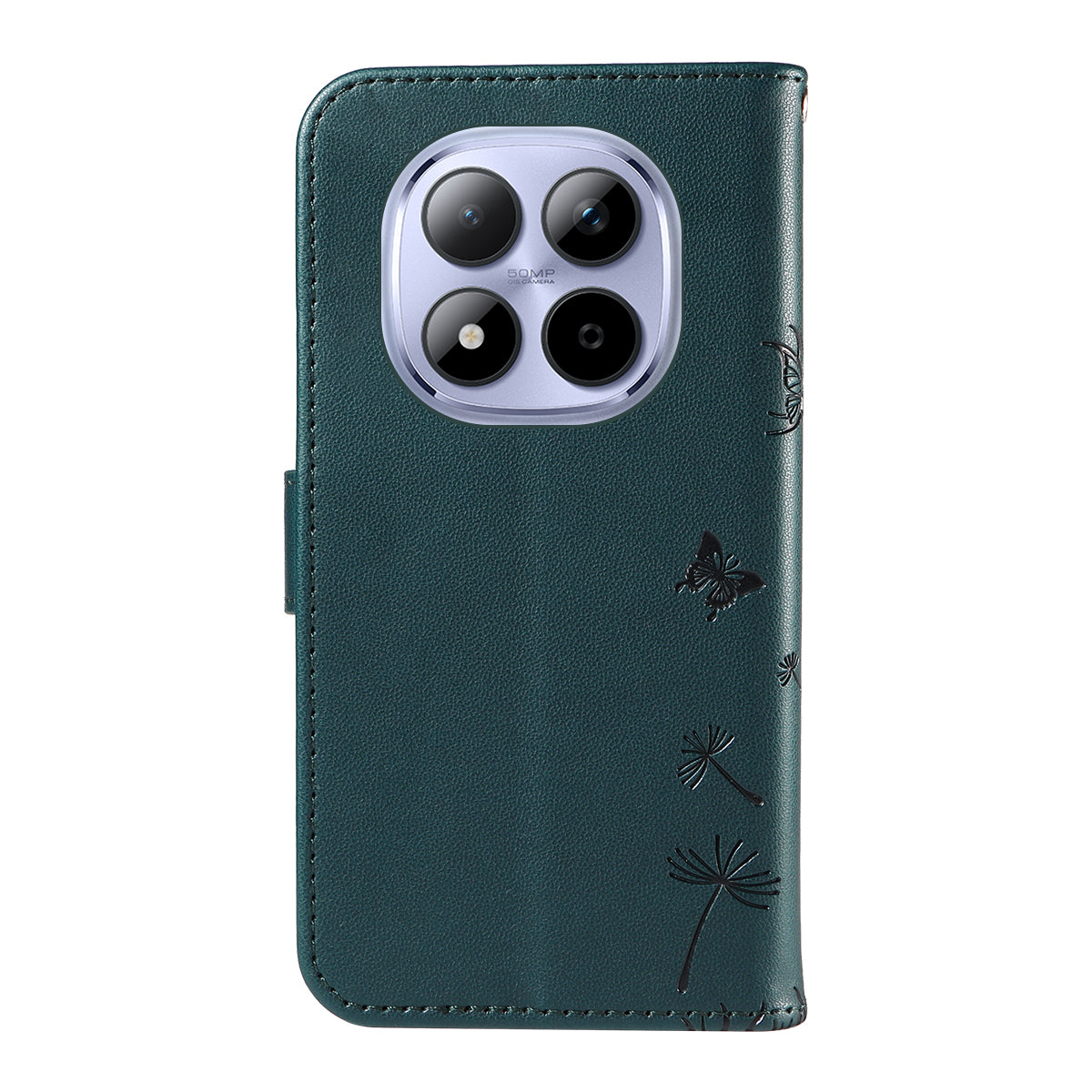 For Xiaomi Redmi Note 15 Pro 5G (Global) Leather Wallet Case with Strap Dandelion Imprint Phone Stand Cover - Blue