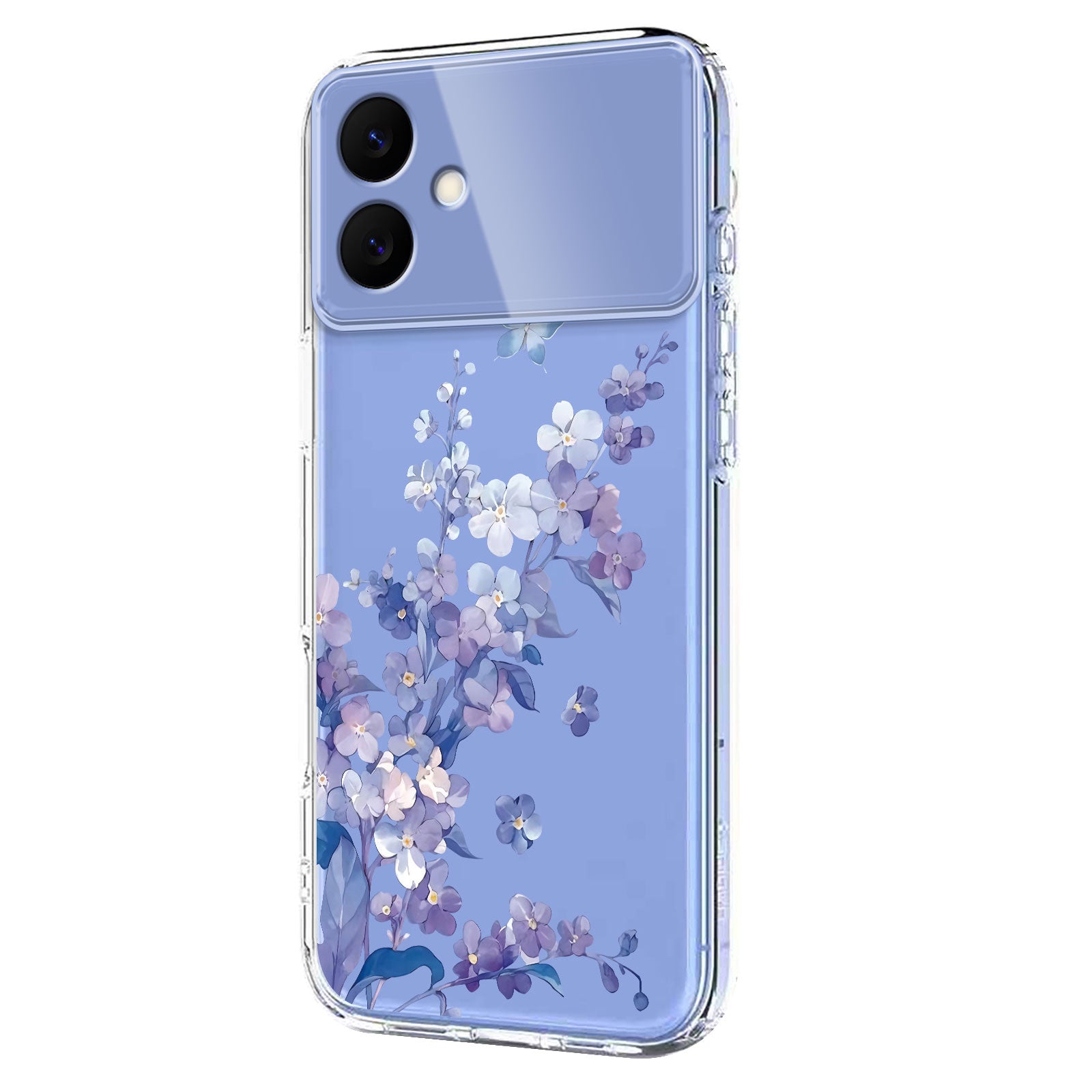 For-Samsung-Galaxy-S26-Edge-Case-Butterfly-Floral-Pattern-Printing-TPU-Phone-Back-Cover-Violets