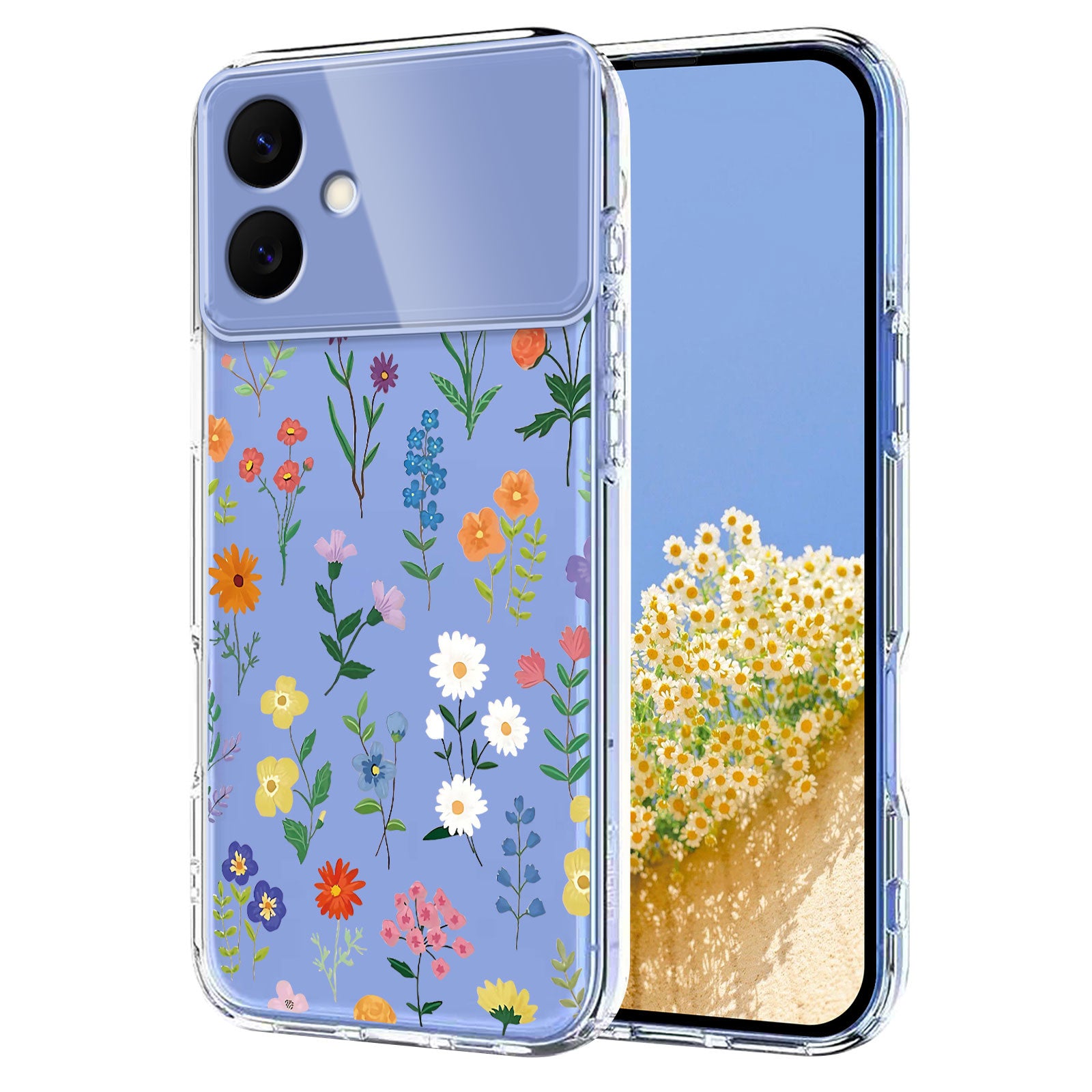 For-Samsung-Galaxy-S26-Edge-Case-Butterfly-Floral-Pattern-Printing-TPU-Phone-Back-Cover-Daisies