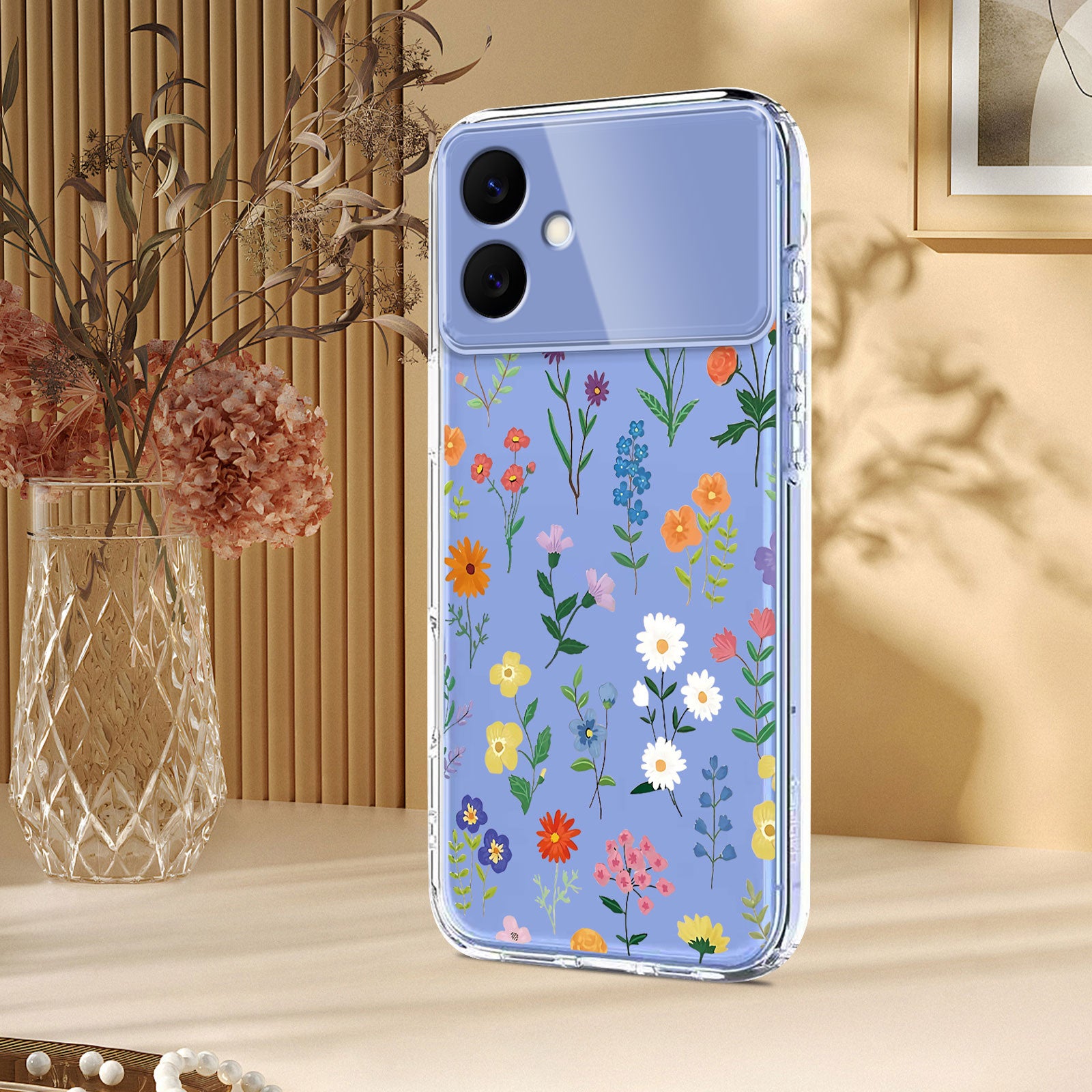For-Samsung-Galaxy-S26-Edge-Case-Butterfly-Floral-Pattern-Printing-TPU-Phone-Back-Cover-Daisies