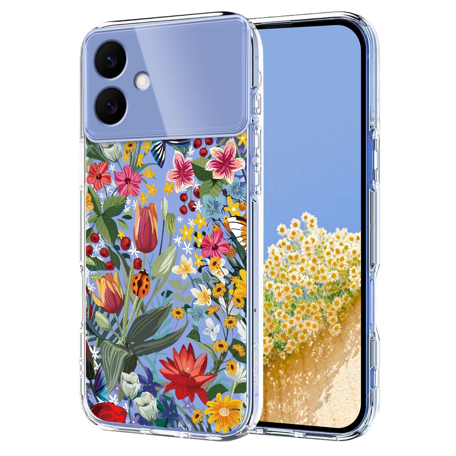 For-Samsung-Galaxy-S26-Edge-Case-Butterfly-Floral-Pattern-Printing-TPU-Phone-Back-Cover-Lilies