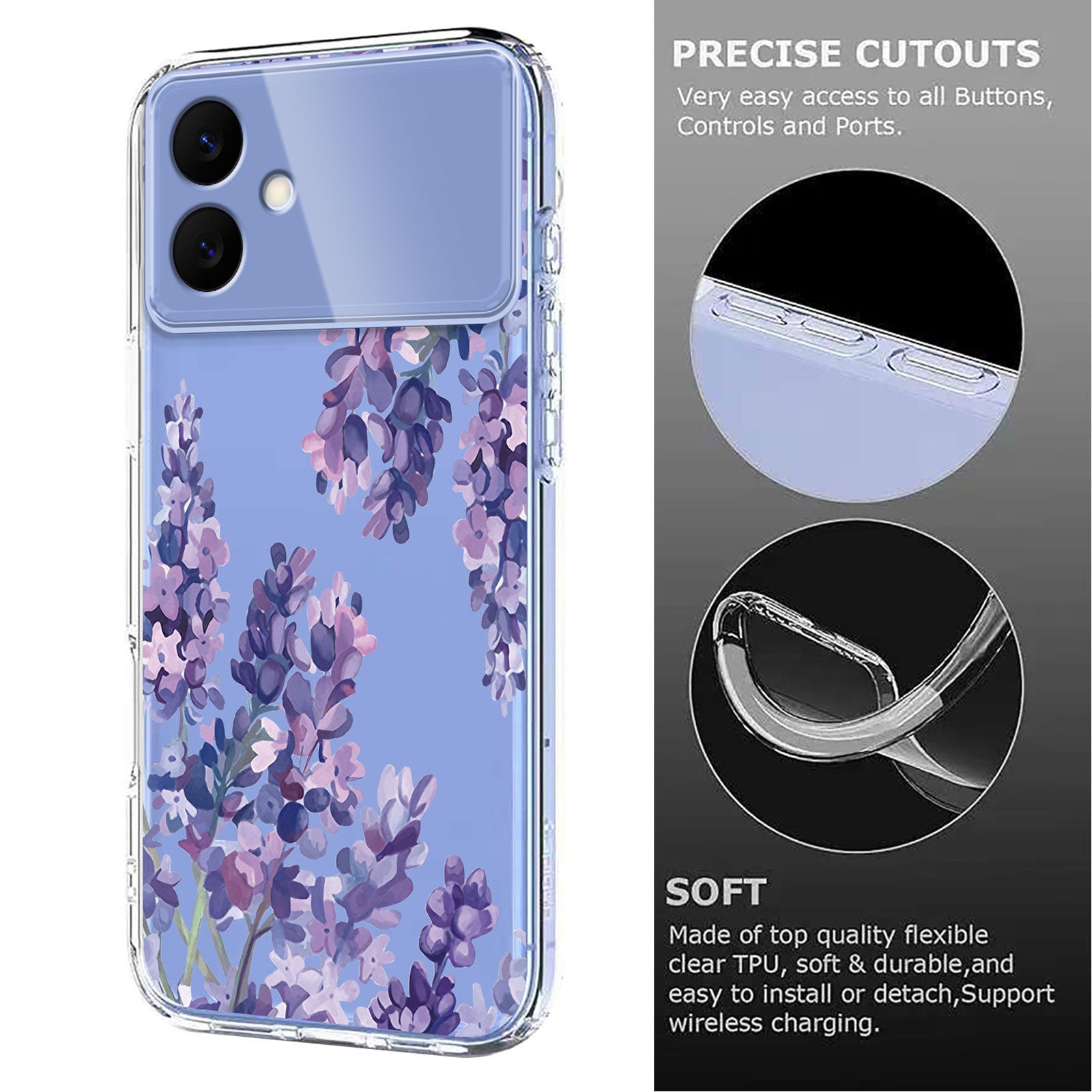 For-Samsung-Galaxy-S26-Edge-Case-Butterfly-Floral-Pattern-Printing-TPU-Phone-Back-Cover-Wisteria