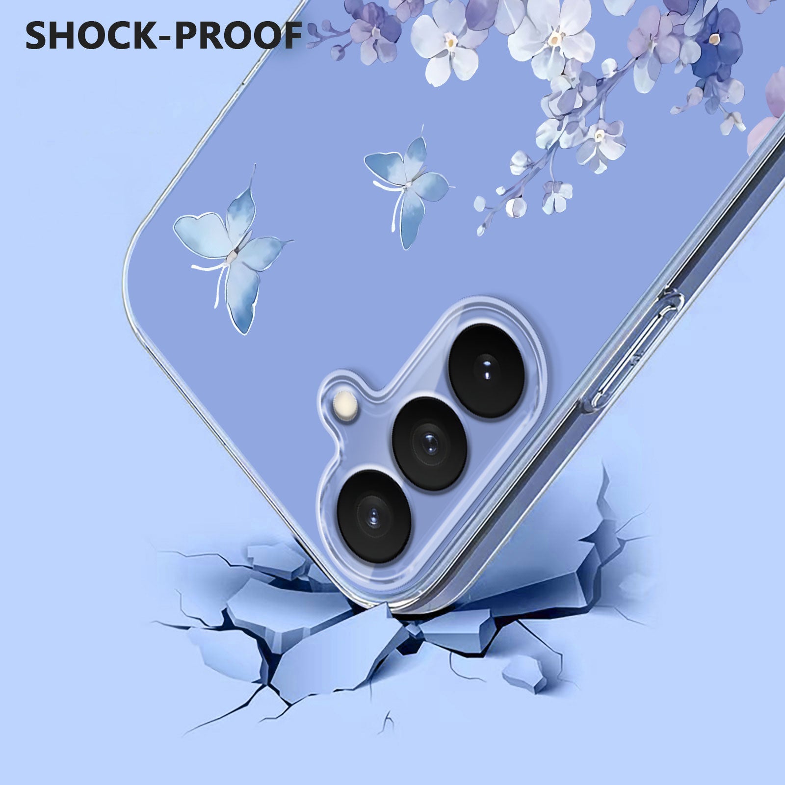 For-Samsung-Galaxy-S26-/-S26-Pro-Case-Butterfly-Floral-Pattern-Printing-TPU-Phone-Back-Cover-Violets