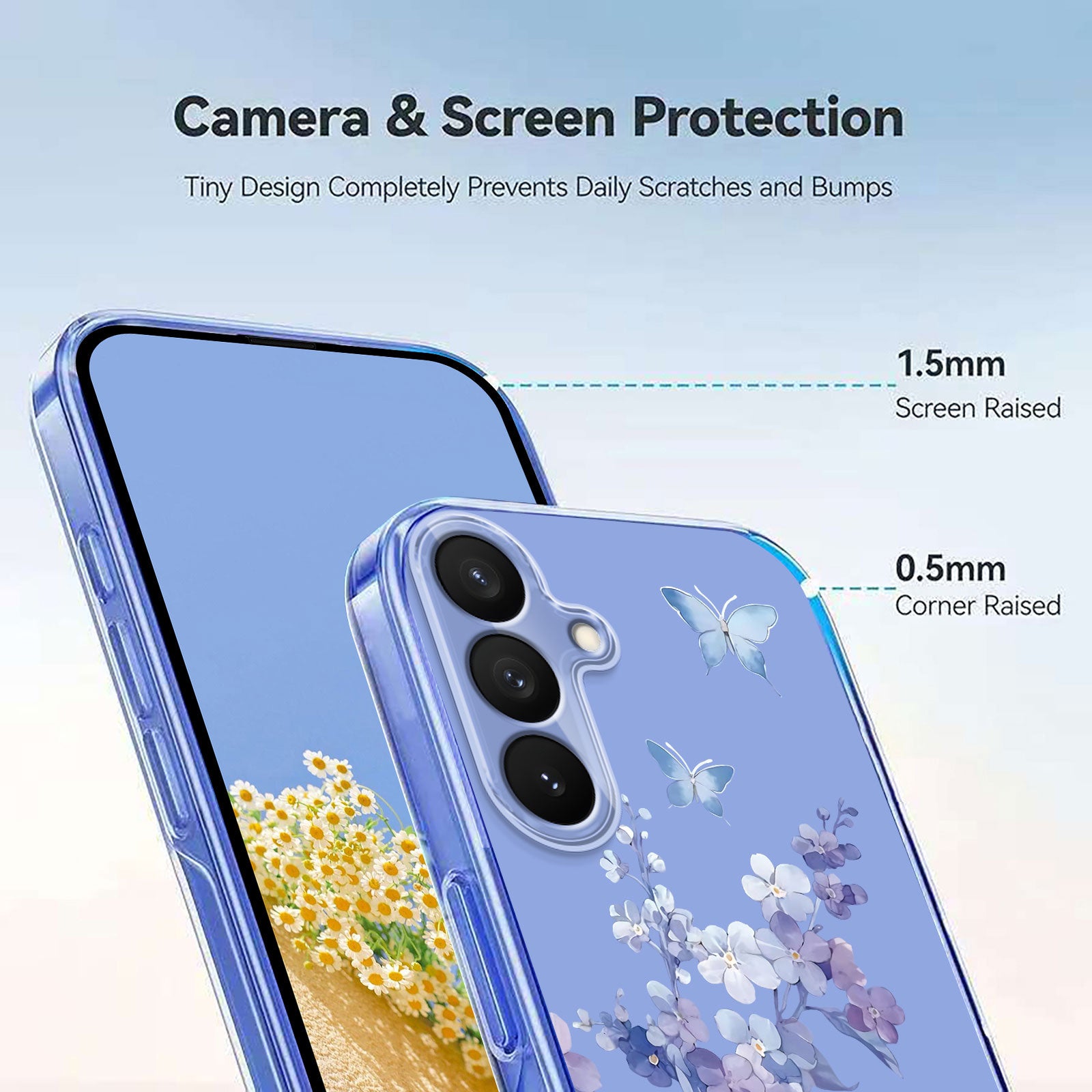 For-Samsung-Galaxy-S26-/-S26-Pro-Case-Butterfly-Floral-Pattern-Printing-TPU-Phone-Back-Cover-Violets