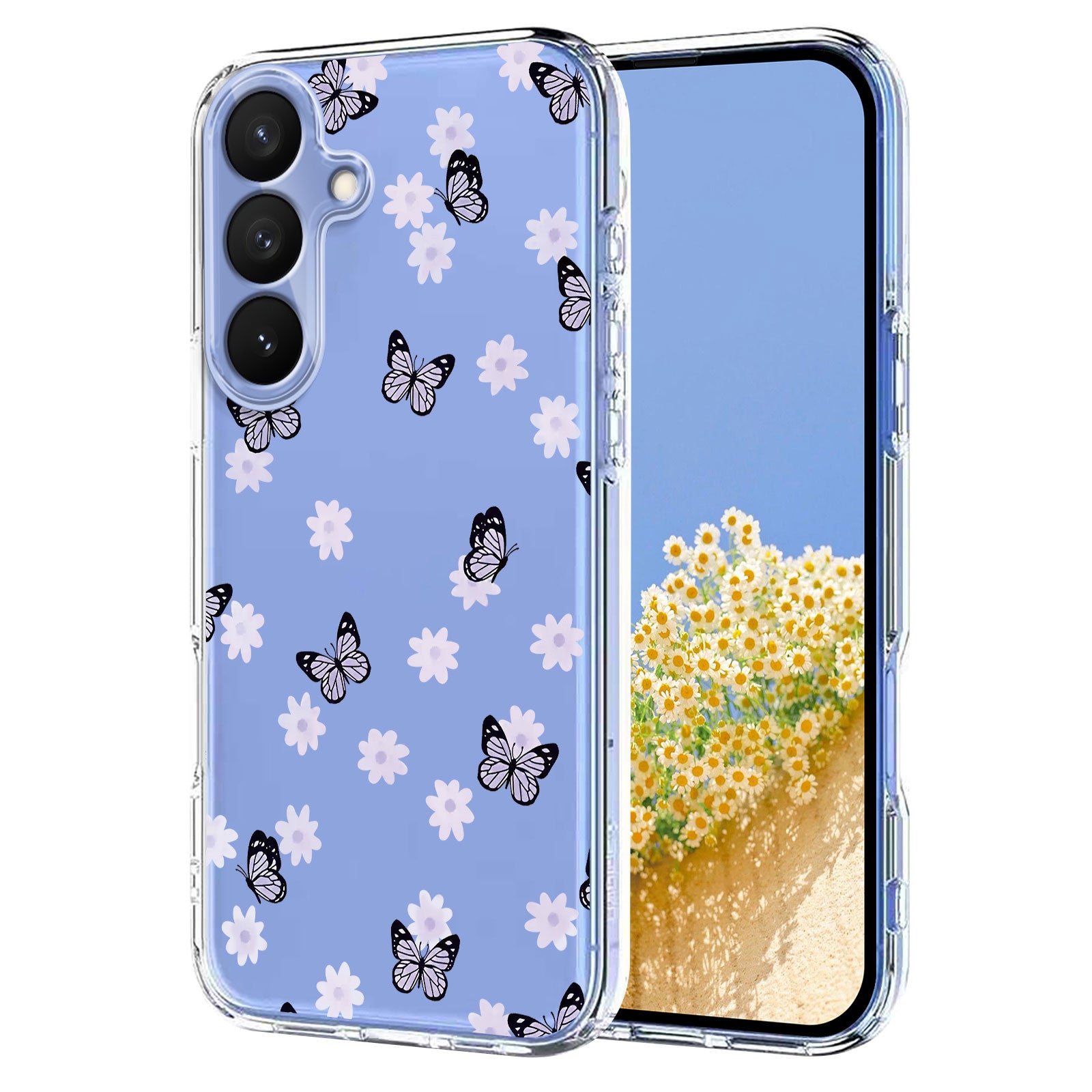 For-Samsung-Galaxy-S26-/-S26-Pro-Case-Butterfly-Floral-Pattern-Printing-TPU-Phone-Back-Cover-Butterflies