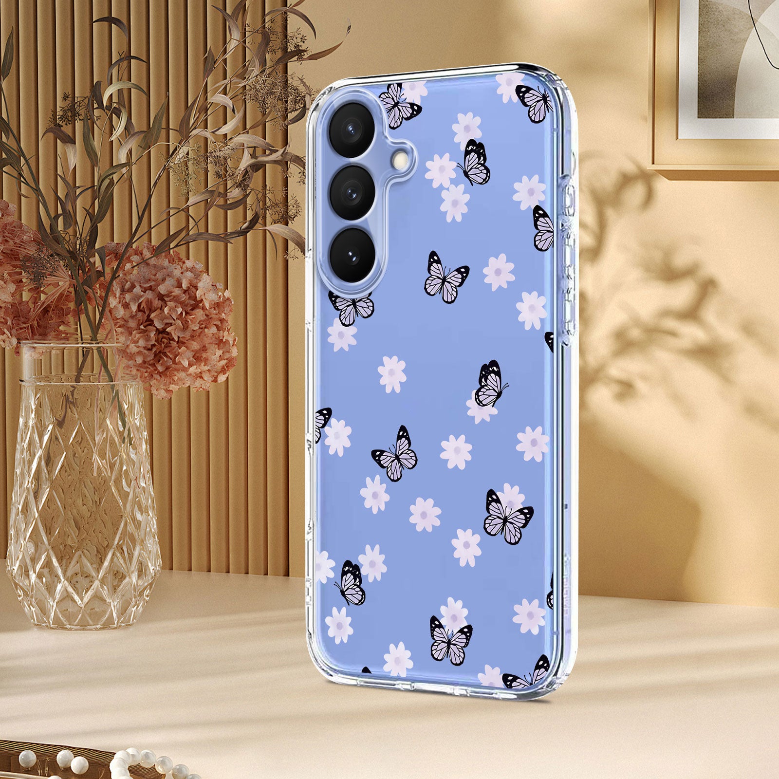 For-Samsung-Galaxy-S26-/-S26-Pro-Case-Butterfly-Floral-Pattern-Printing-TPU-Phone-Back-Cover-Butterflies