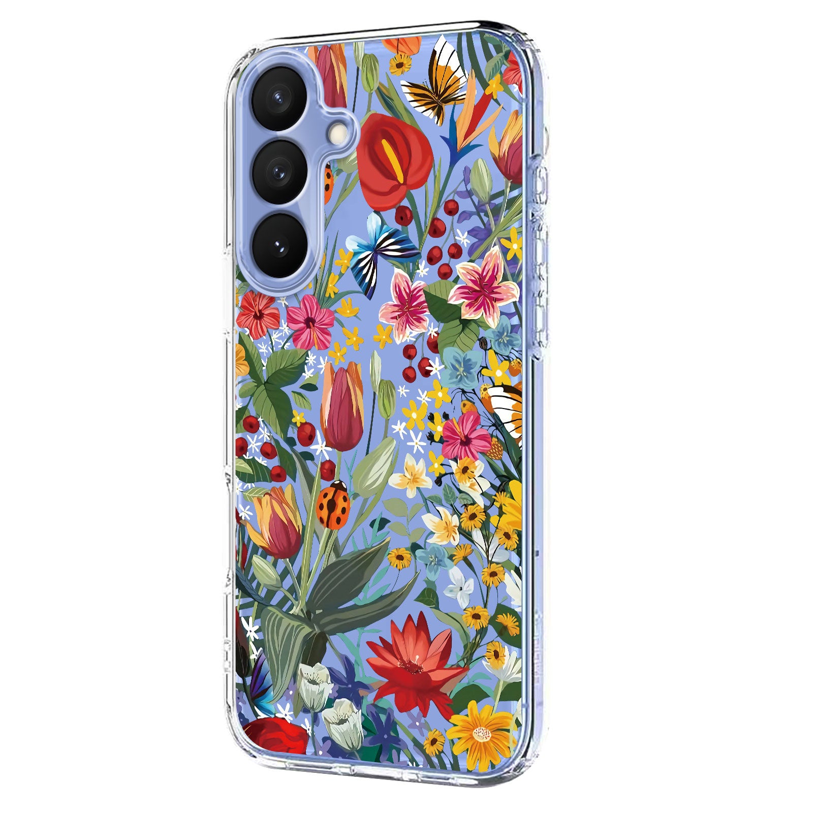 For-Samsung-Galaxy-S26-/-S26-Pro-Case-Butterfly-Floral-Pattern-Printing-TPU-Phone-Back-Cover-Lilies