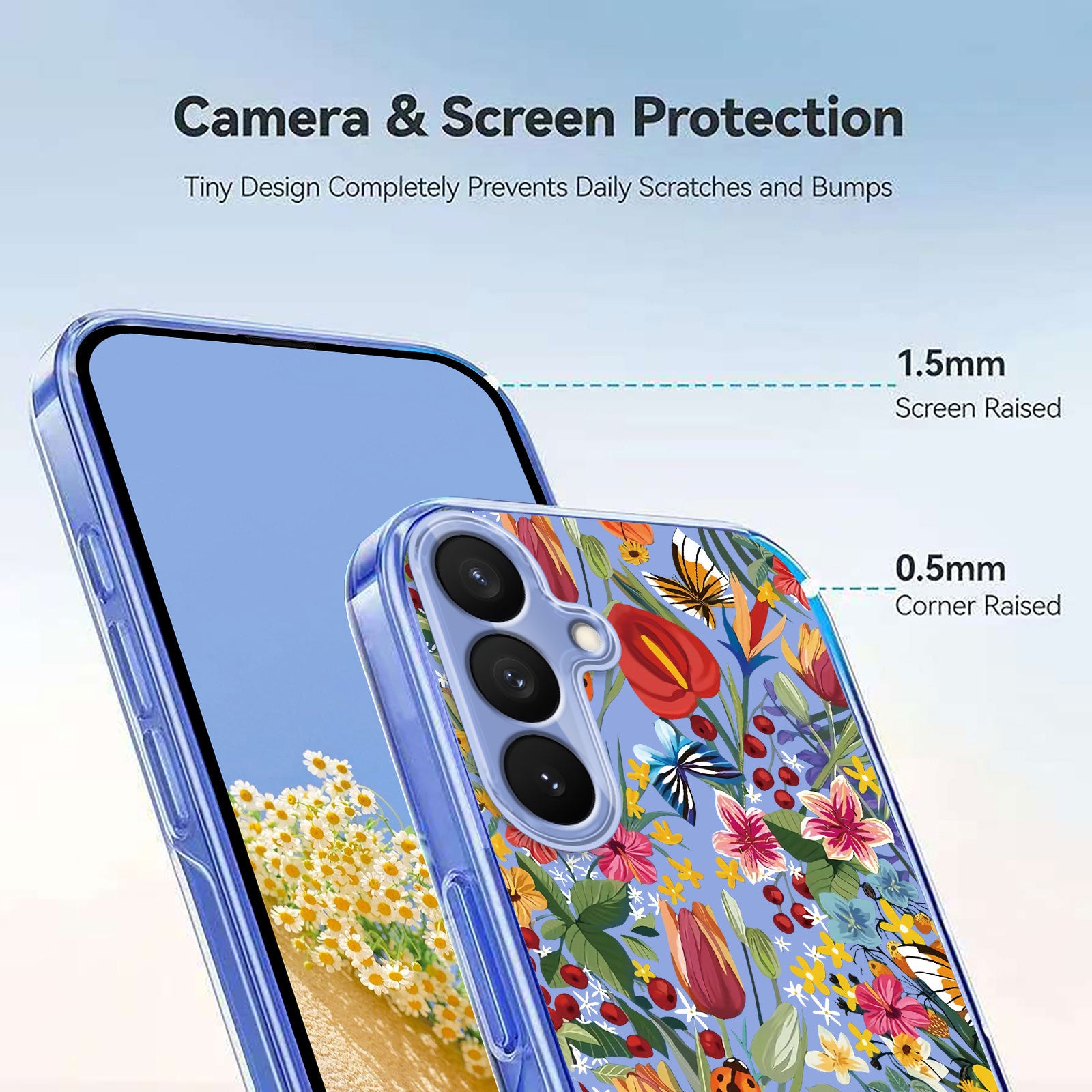 For-Samsung-Galaxy-S26-/-S26-Pro-Case-Butterfly-Floral-Pattern-Printing-TPU-Phone-Back-Cover-Lilies
