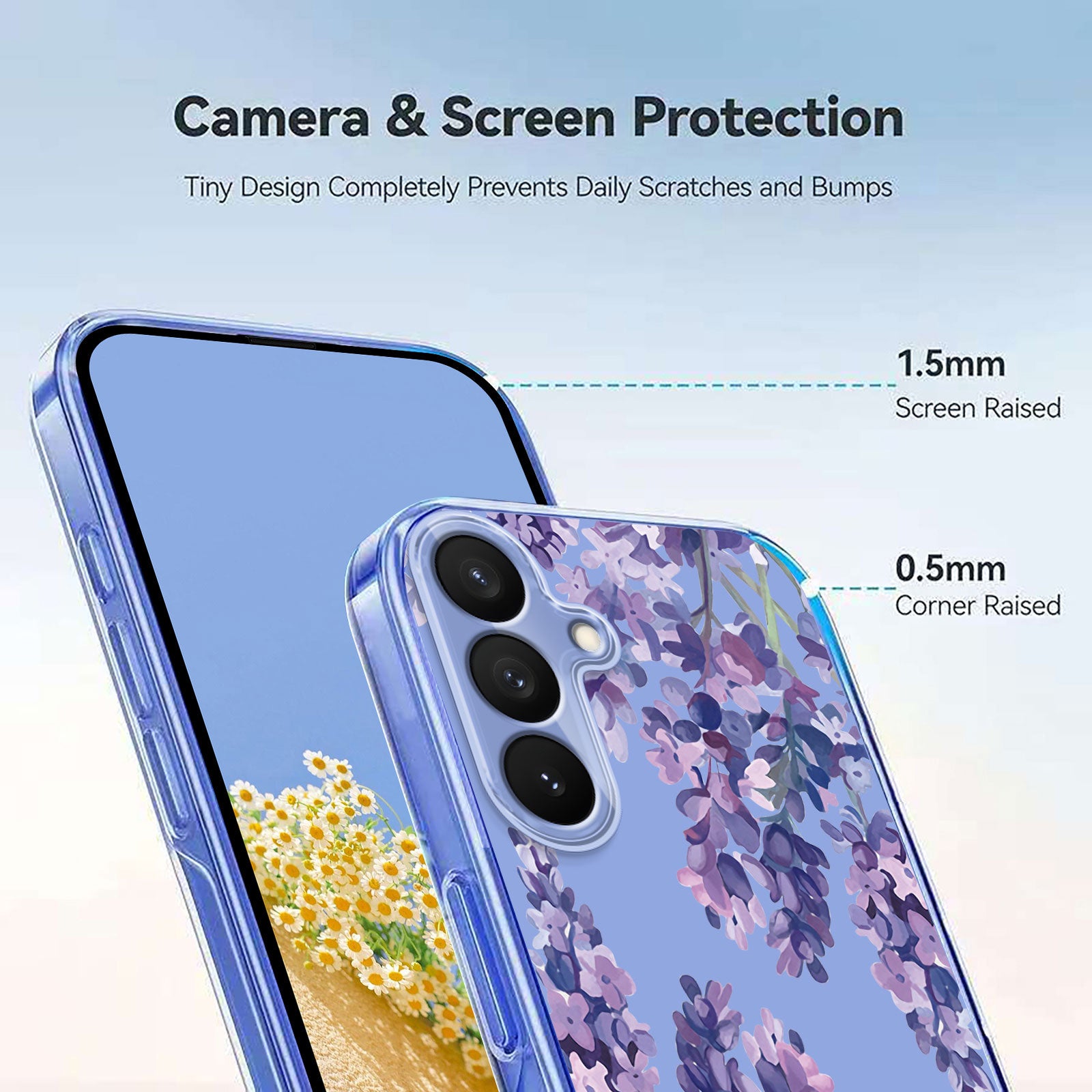 For-Samsung-Galaxy-S26-/-S26-Pro-Case-Butterfly-Floral-Pattern-Printing-TPU-Phone-Back-Cover-Wisteria