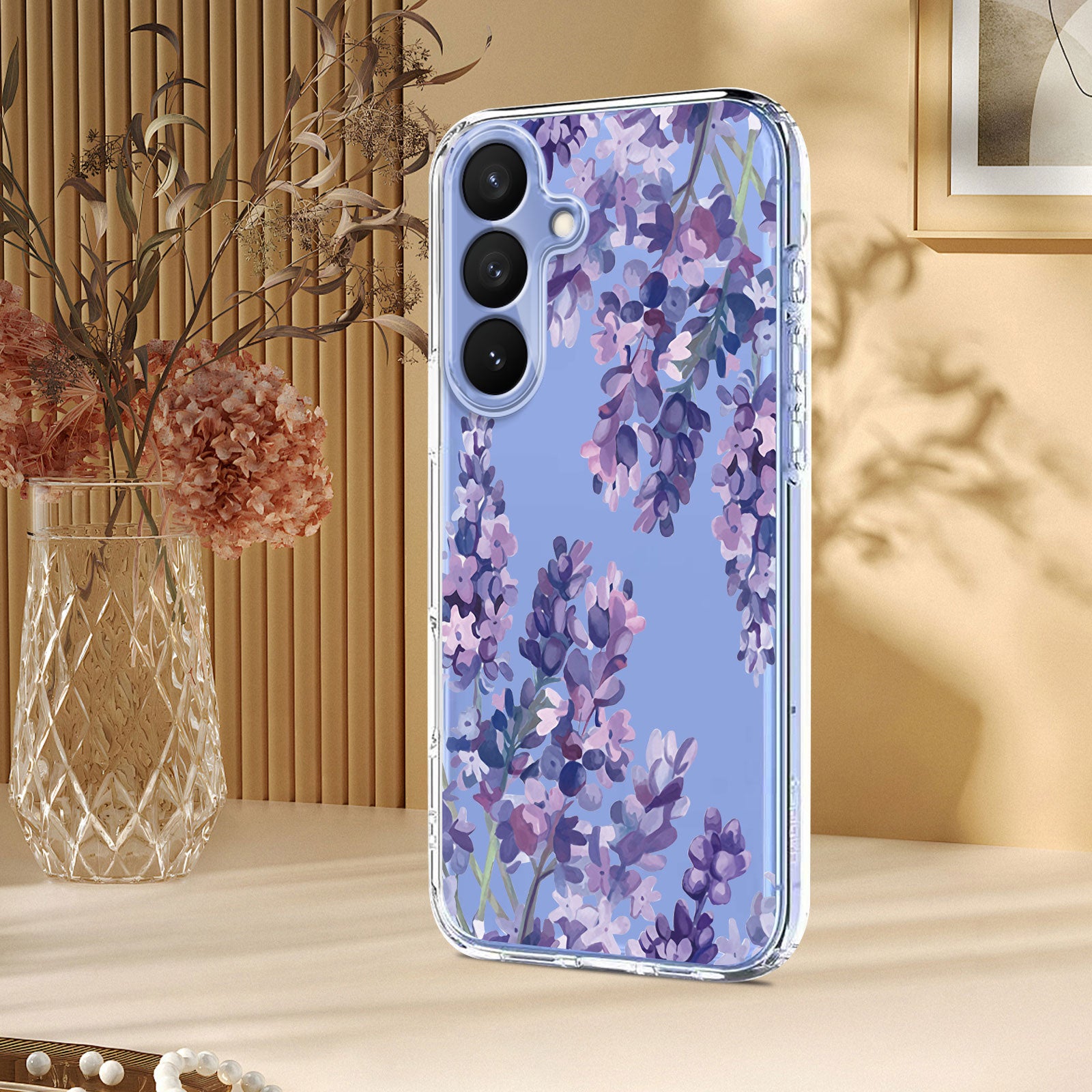 For-Samsung-Galaxy-S26-/-S26-Pro-Case-Butterfly-Floral-Pattern-Printing-TPU-Phone-Back-Cover-Wisteria