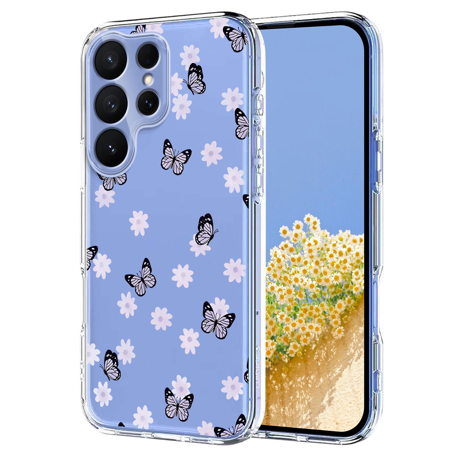 For-Samsung-Galaxy-S26-Ultra-Case-Butterfly-Floral-Pattern-Printing-TPU-Phone-Back-Cover-Butterflies