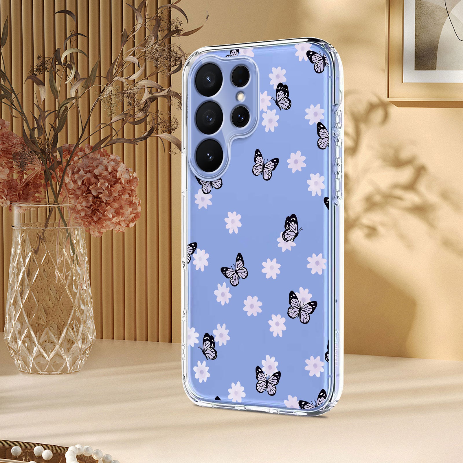 For-Samsung-Galaxy-S26-Ultra-Case-Butterfly-Floral-Pattern-Printing-TPU-Phone-Back-Cover-Butterflies