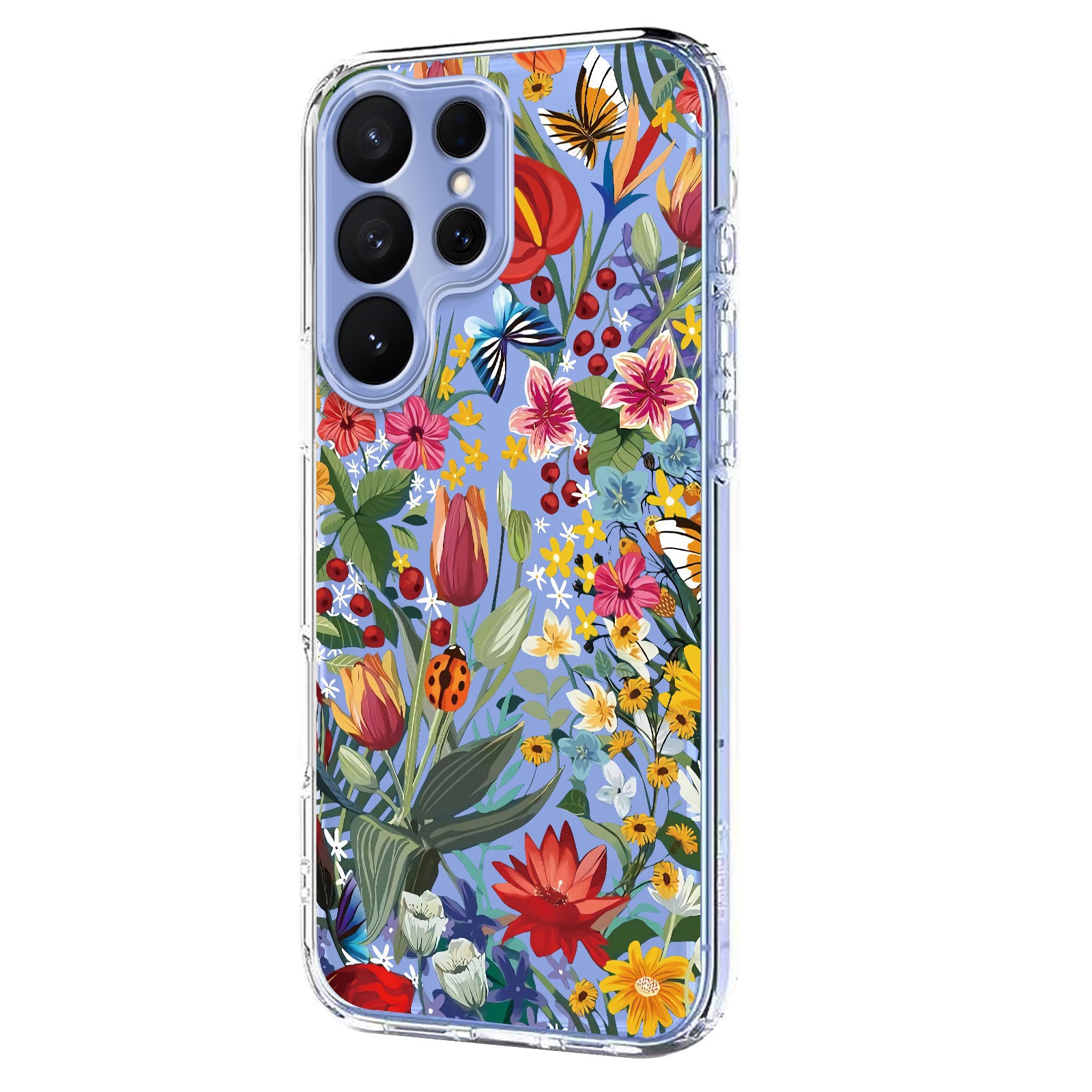 For-Samsung-Galaxy-S26-Ultra-Case-Butterfly-Floral-Pattern-Printing-TPU-Phone-Back-Cover-Lilies