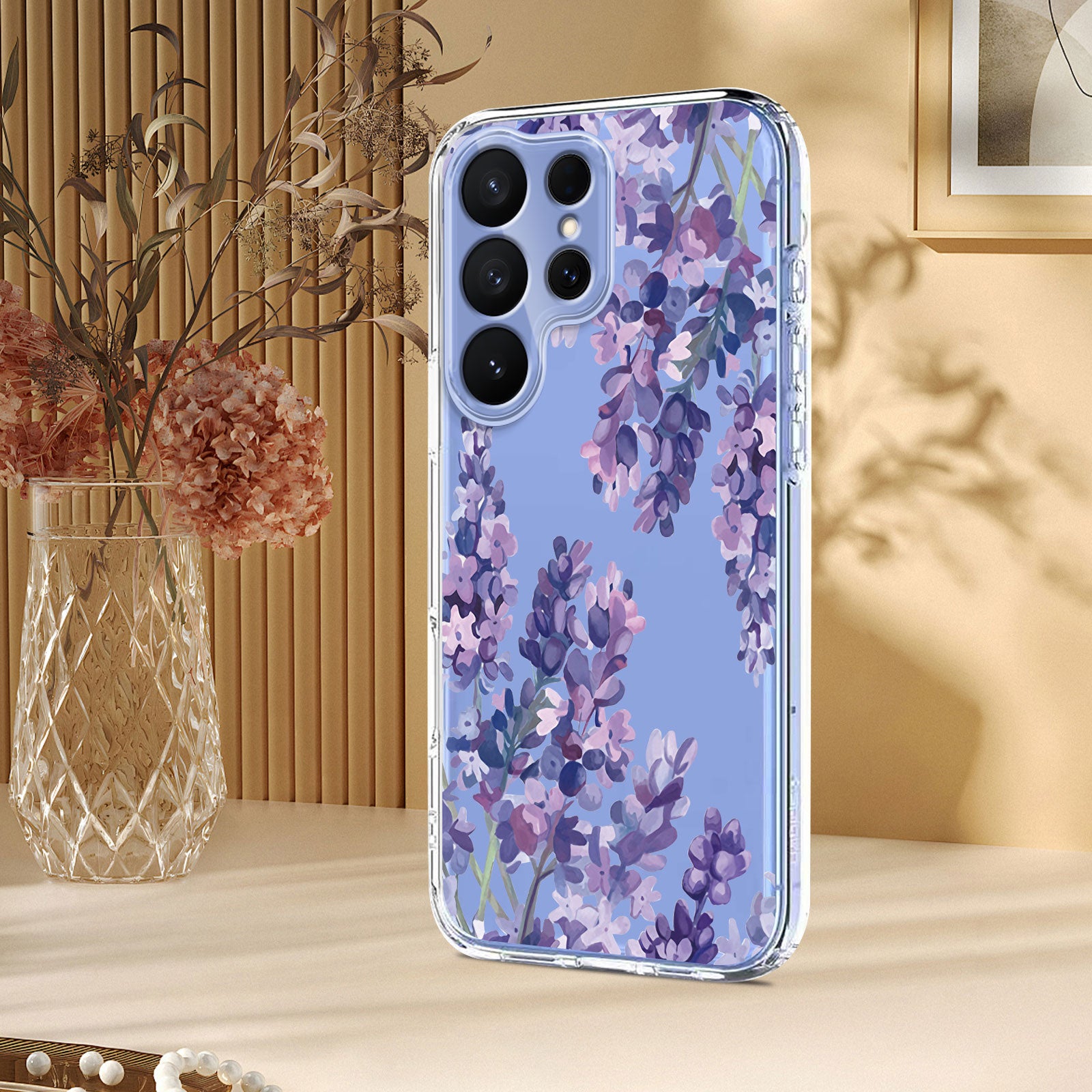 For-Samsung-Galaxy-S26-Ultra-Case-Butterfly-Floral-Pattern-Printing-TPU-Phone-Back-Cover-Wisteria