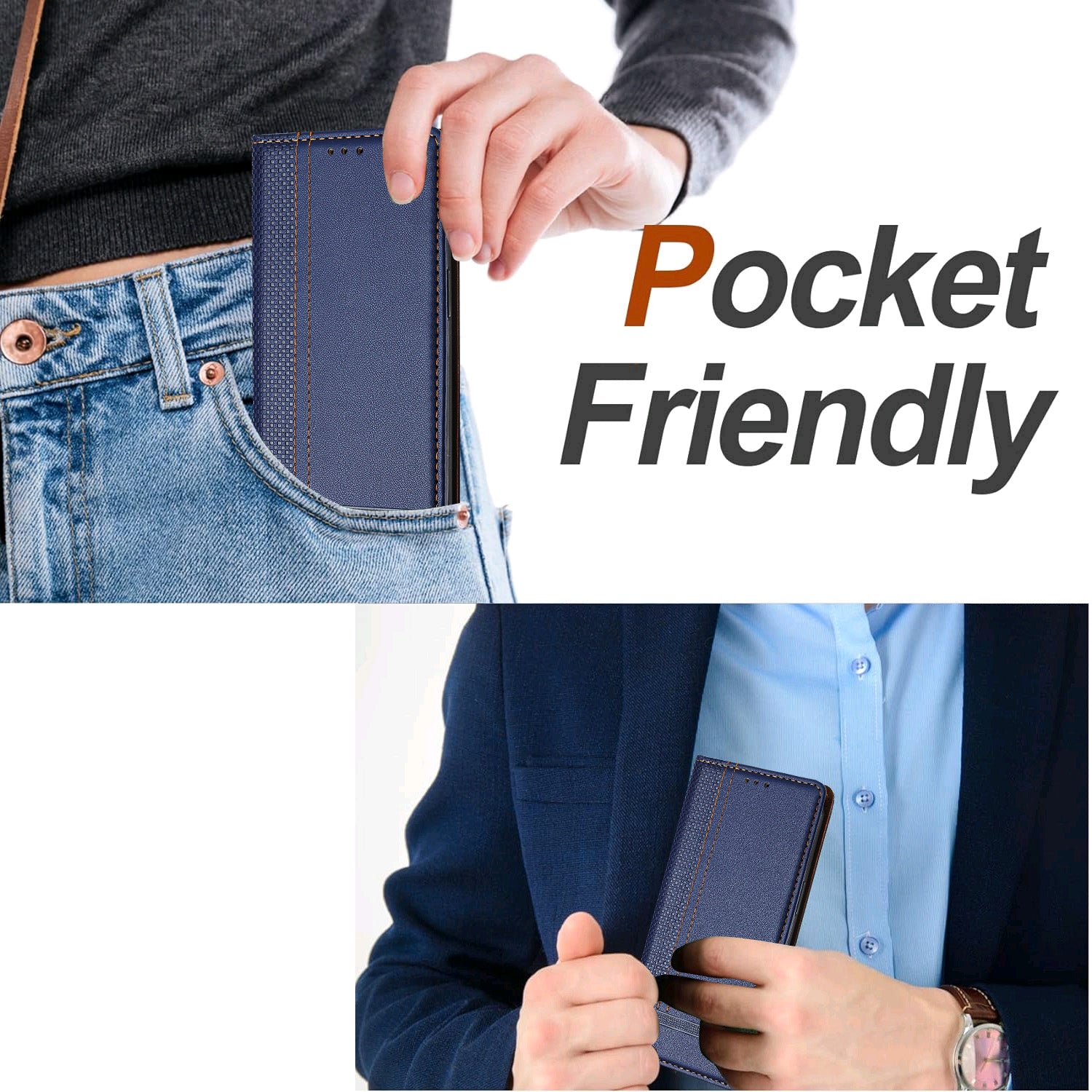 For-Samsung-Galaxy-S26-Edge-Case-L-Shaped-Grid-Pattern-Leather-Stand-Phone-Cover-with-Card-Slots-Blue