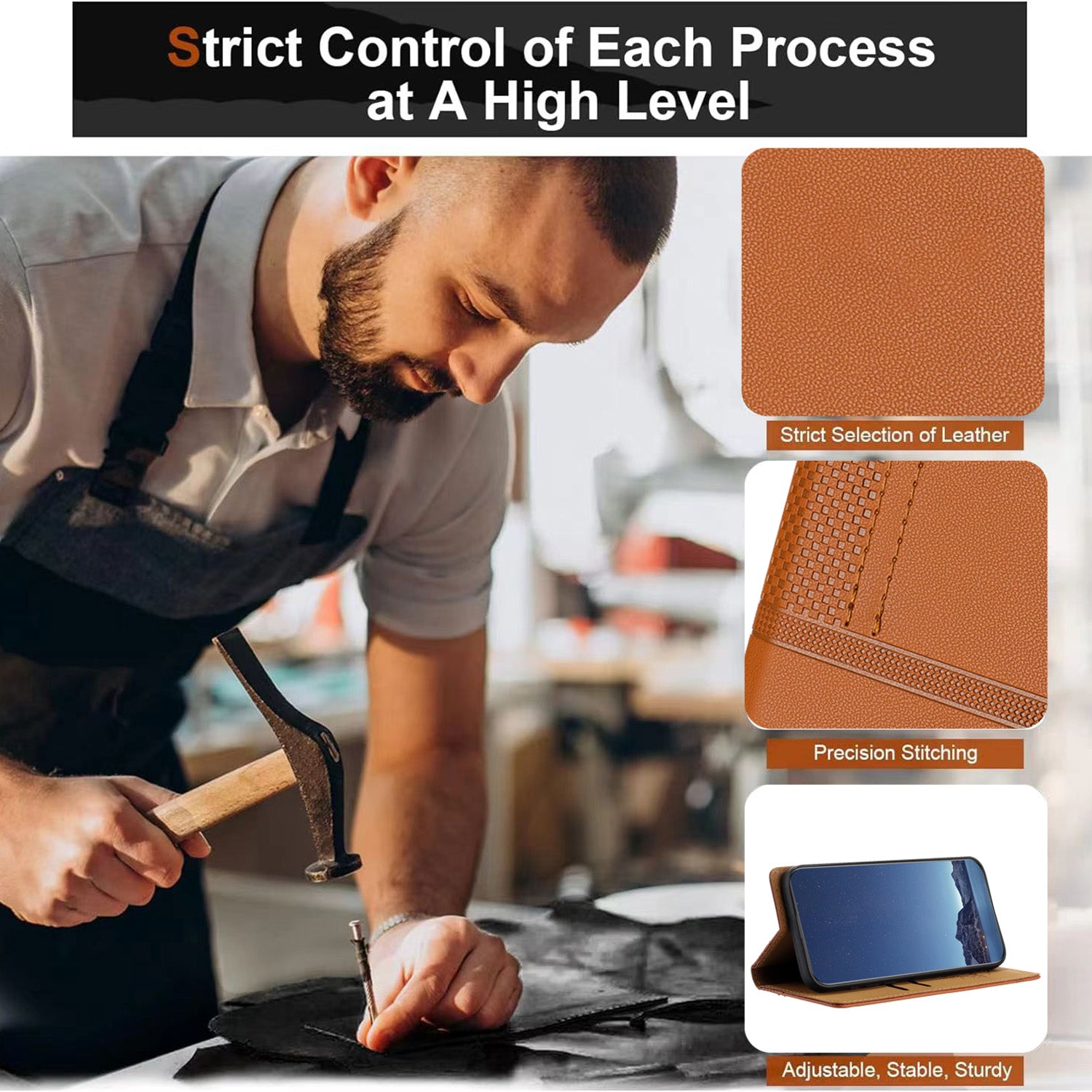 For-Samsung-Galaxy-S26-Edge-Case-L-Shaped-Grid-Pattern-Leather-Stand-Phone-Cover-with-Card-Slots-Brown