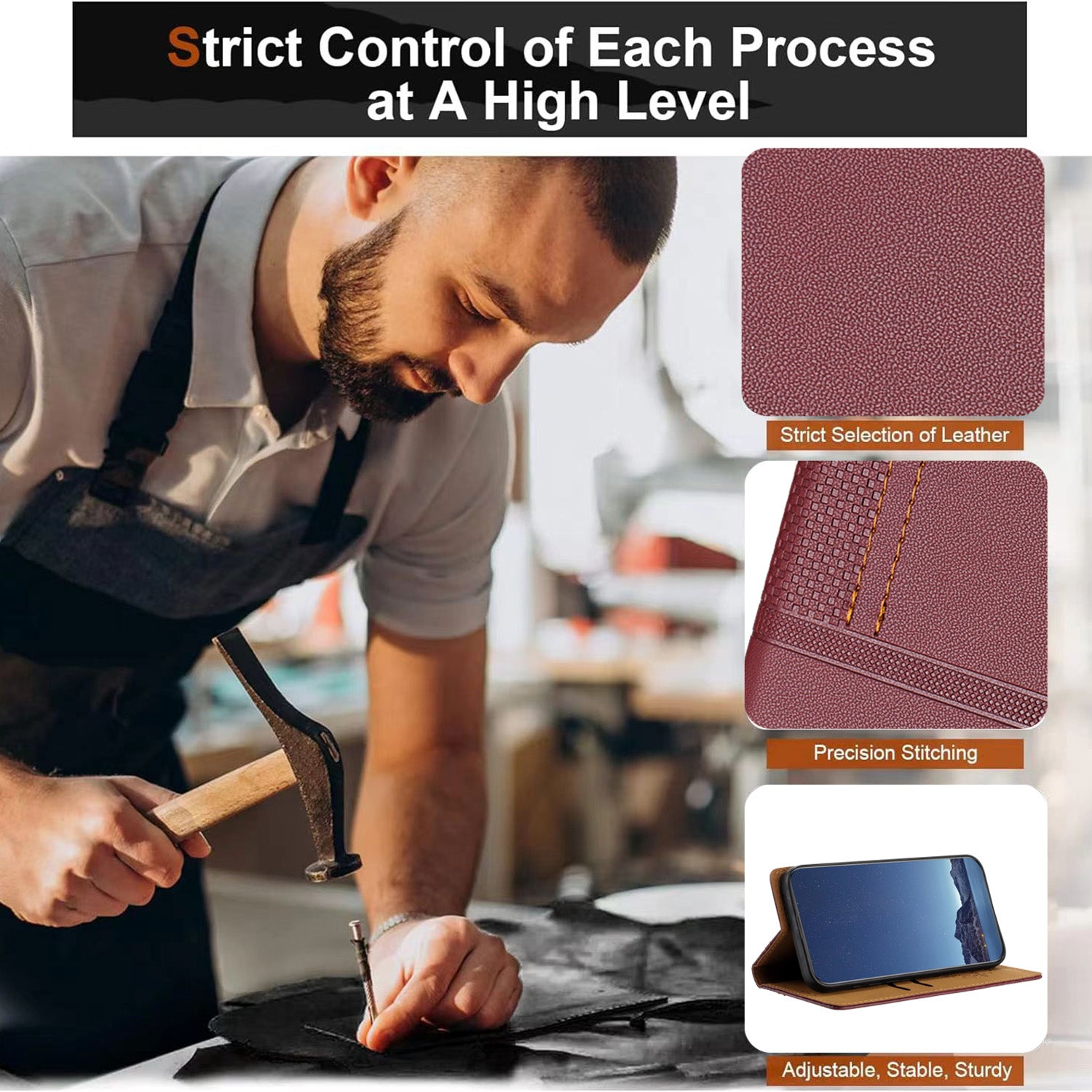 For-Samsung-Galaxy-S26-Edge-Case-L-Shaped-Grid-Pattern-Leather-Stand-Phone-Cover-with-Card-Slots-Wine-Red