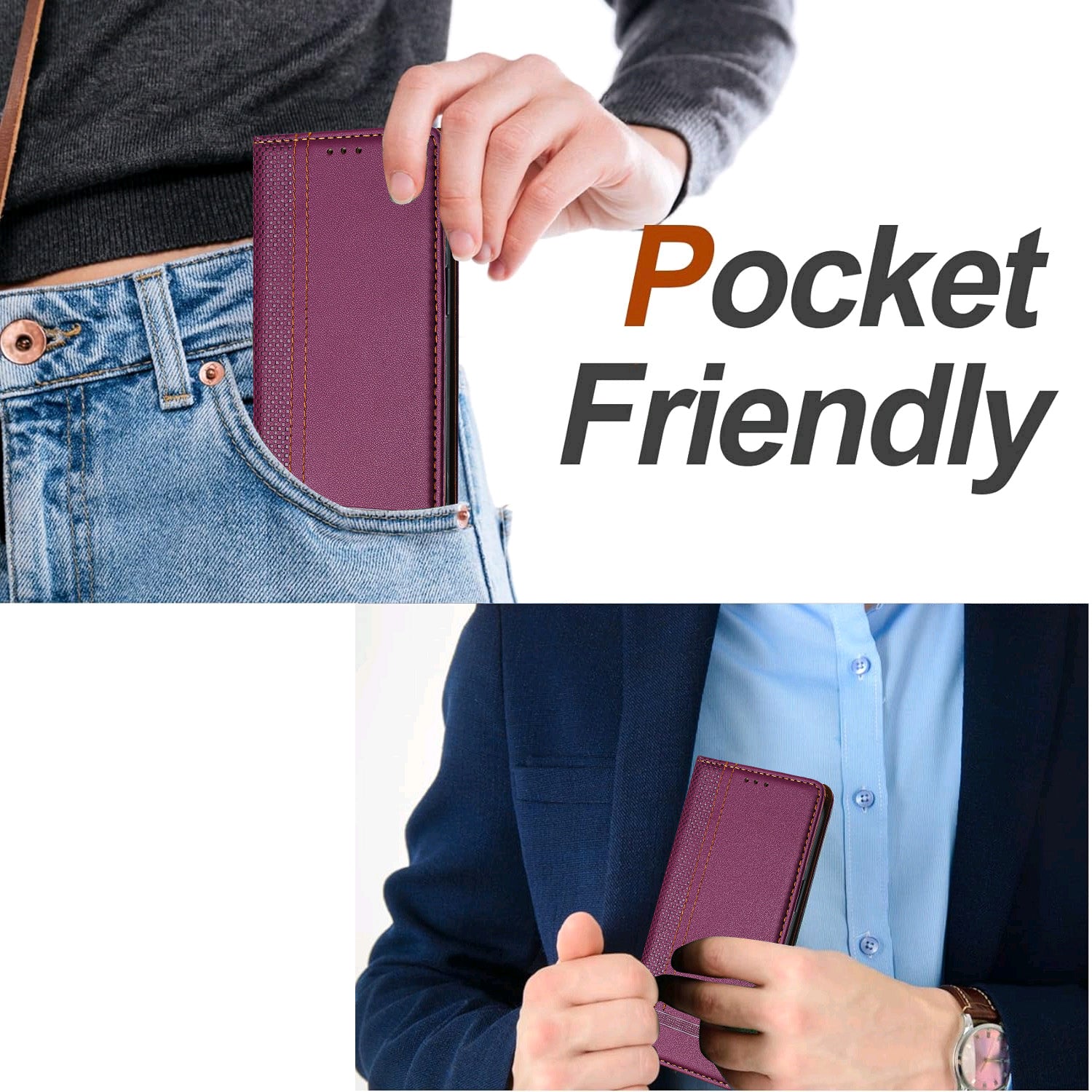 For-Samsung-Galaxy-S26-Ultra-Case-L-Shaped-Grid-Pattern-Leather-Stand-Phone-Cover-with-Card-Slots-Purple