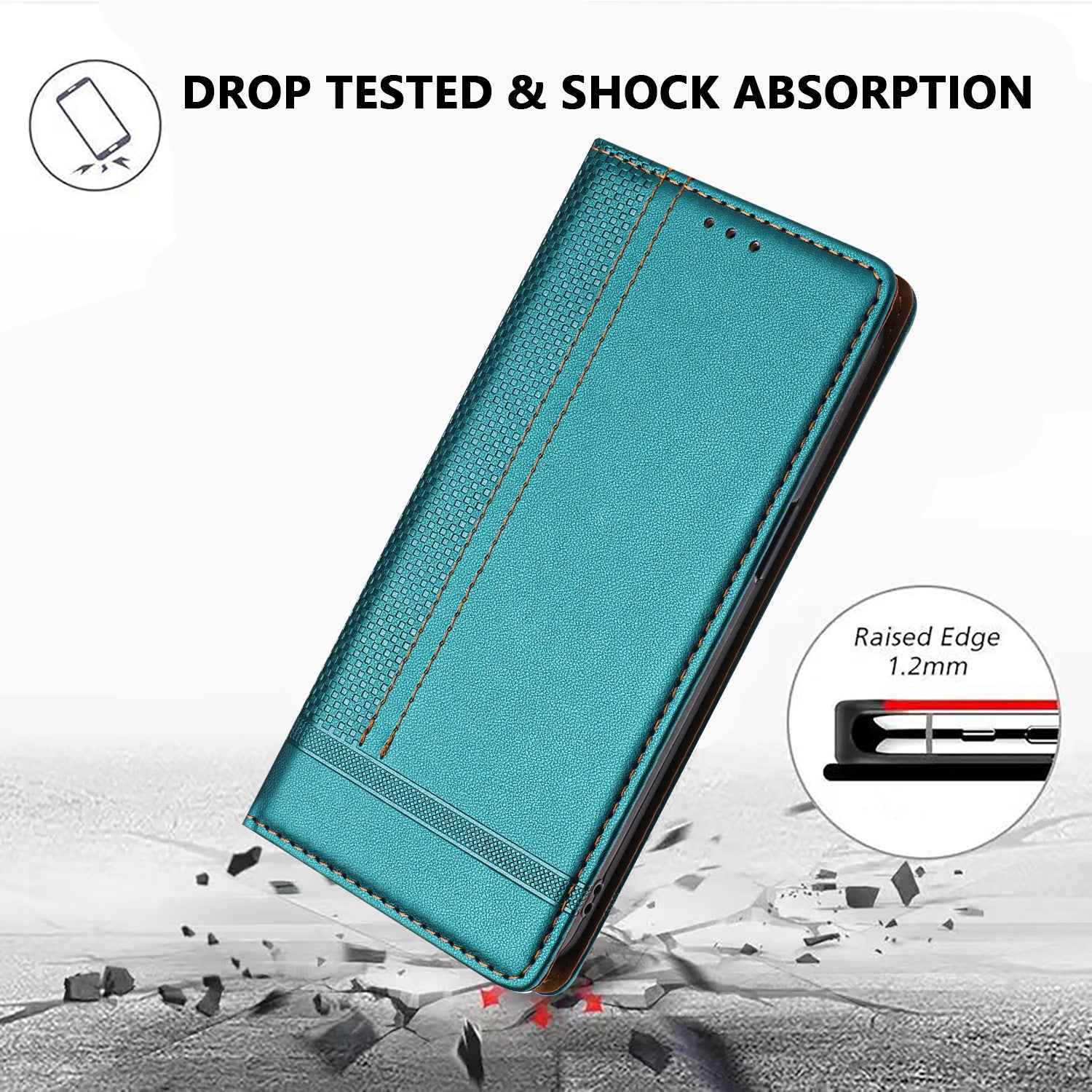 For-Samsung-Galaxy-S26-Ultra-Case-L-Shaped-Grid-Pattern-Leather-Stand-Phone-Cover-with-Card-Slots-Green