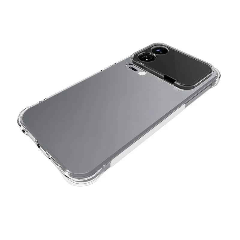 For Xiaomi 17 Pro Case with 2Pcs Tempered Glass Films WANLONFENG WL2 Series  2.0mm TPU Phone Cover (Big Lens Hole) - Transparent