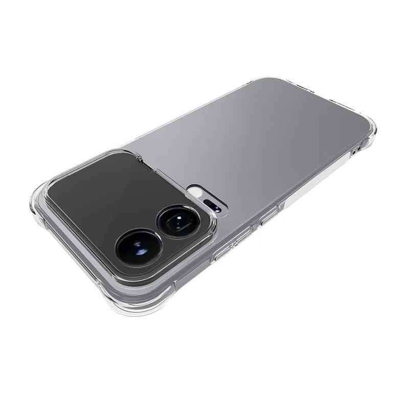 For Xiaomi 17 Pro Case with 2Pcs Tempered Glass Films WANLONFENG WL2 Series  2.0mm TPU Phone Cover (Big Lens Hole) - Transparent