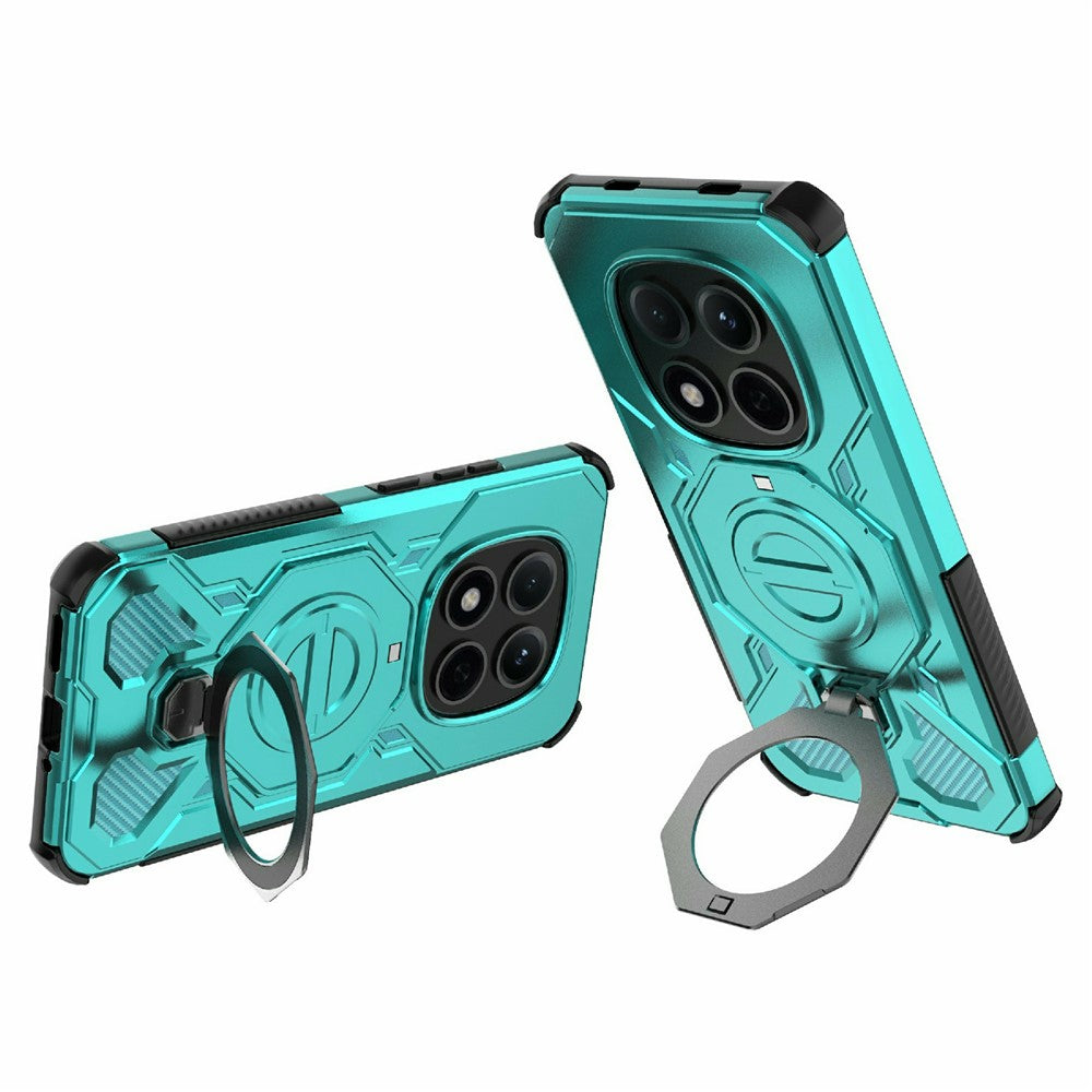 For Xiaomi Redmi Note 15 Pro 5G (Global) Magnetic Case Rotating Metal Kickstand Shockproof PC + TPU Phone Back Cover - Baby Blue