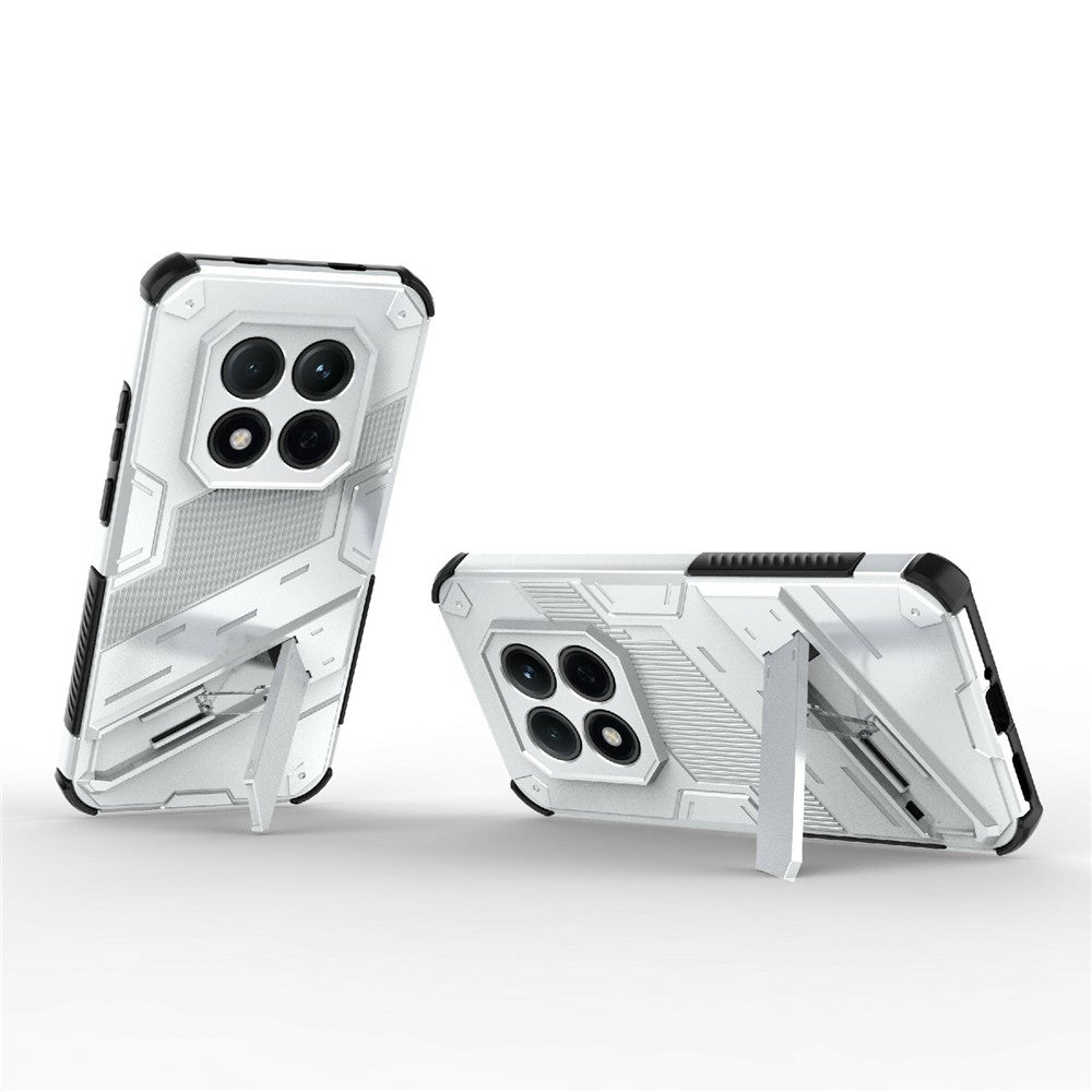 For Xiaomi Redmi Note 15 Pro 5G (Global) Case PC + TPU Shockproof Phone Cover with Kickstand - White