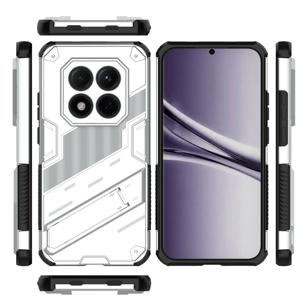 For Xiaomi Redmi Note 15 Pro 5G (Global) Case PC + TPU Shockproof Phone Cover with Kickstand - White