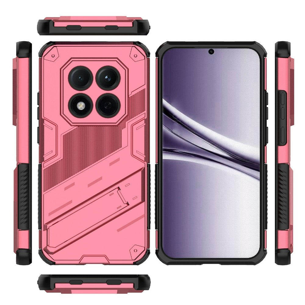 For Xiaomi Redmi Note 15 Pro 5G (Global) Case PC + TPU Shockproof Phone Cover with Kickstand - Rose