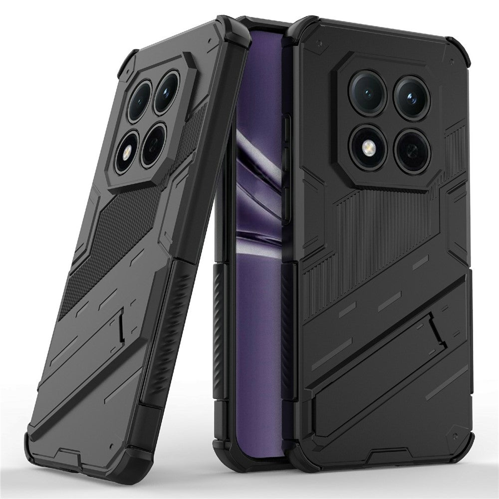 For Xiaomi Redmi Note 15 Pro 5G (Global) Case PC + TPU Shockproof Phone Cover with Kickstand - Black