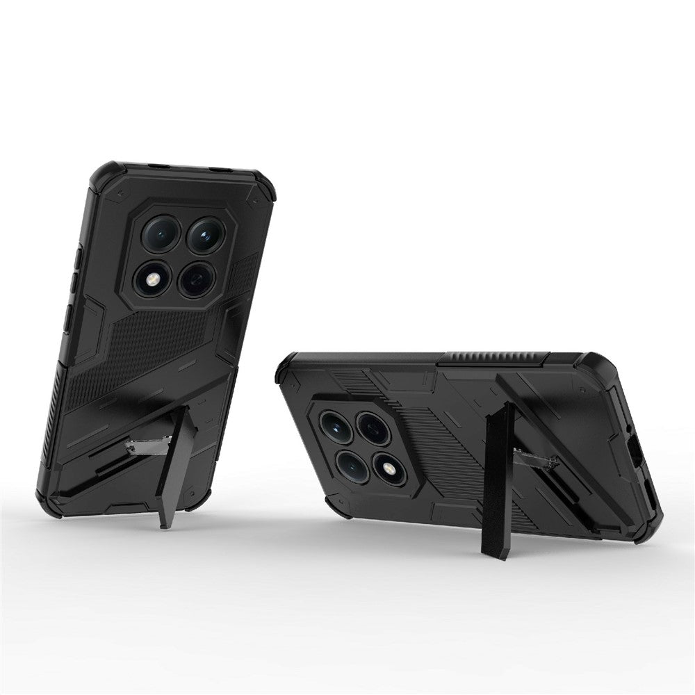 For Xiaomi Redmi Note 15 Pro 5G (Global) Case PC + TPU Shockproof Phone Cover with Kickstand - Black