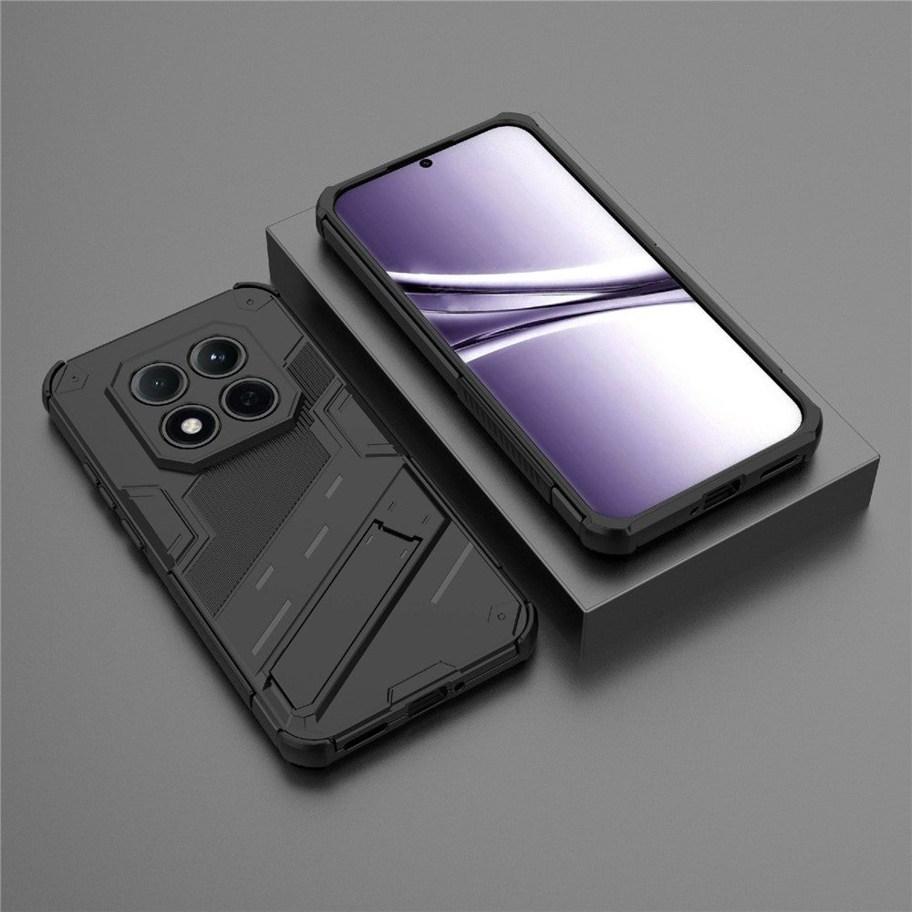 For Xiaomi Redmi Note 15 Pro 5G (Global) Case PC + TPU Shockproof Phone Cover with Kickstand - Black