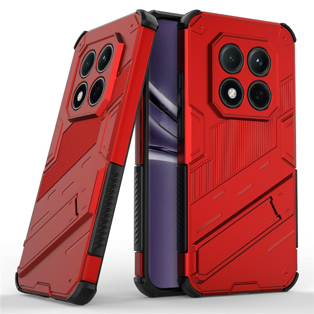 For Xiaomi Redmi Note 15 Pro 5G (Global) Case PC + TPU Shockproof Phone Cover with Kickstand - Red