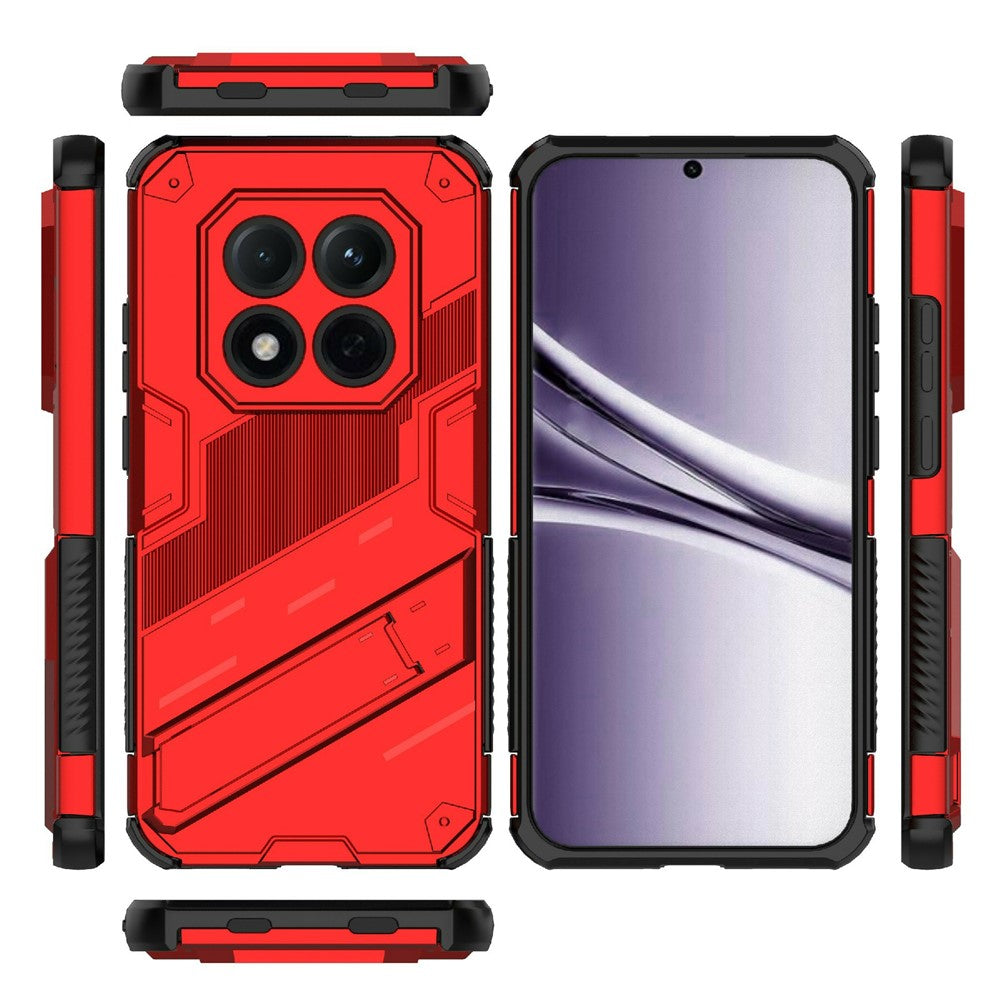For Xiaomi Redmi Note 15 Pro 5G (Global) Case PC + TPU Shockproof Phone Cover with Kickstand - Red