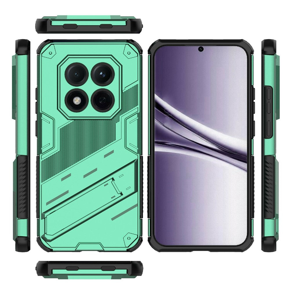 For Xiaomi Redmi Note 15 Pro 5G (Global) Case PC + TPU Shockproof Phone Cover with Kickstand - Green