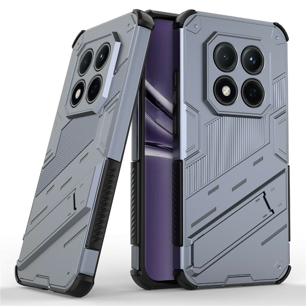 For Xiaomi Redmi Note 15 Pro 5G (Global) Case PC + TPU Shockproof Phone Cover with Kickstand - Grey