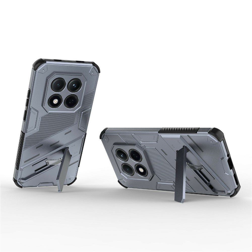 For Xiaomi Redmi Note 15 Pro 5G (Global) Case PC + TPU Shockproof Phone Cover with Kickstand - Grey