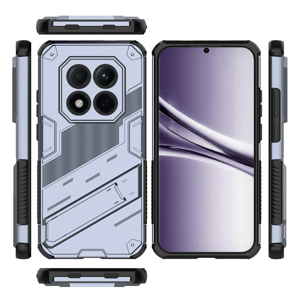 For Xiaomi Redmi Note 15 Pro 5G (Global) Case PC + TPU Shockproof Phone Cover with Kickstand - Grey