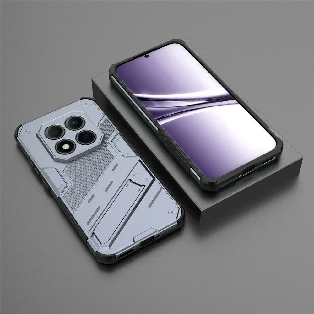 For Xiaomi Redmi Note 15 Pro 5G (Global) Case PC + TPU Shockproof Phone Cover with Kickstand - Grey