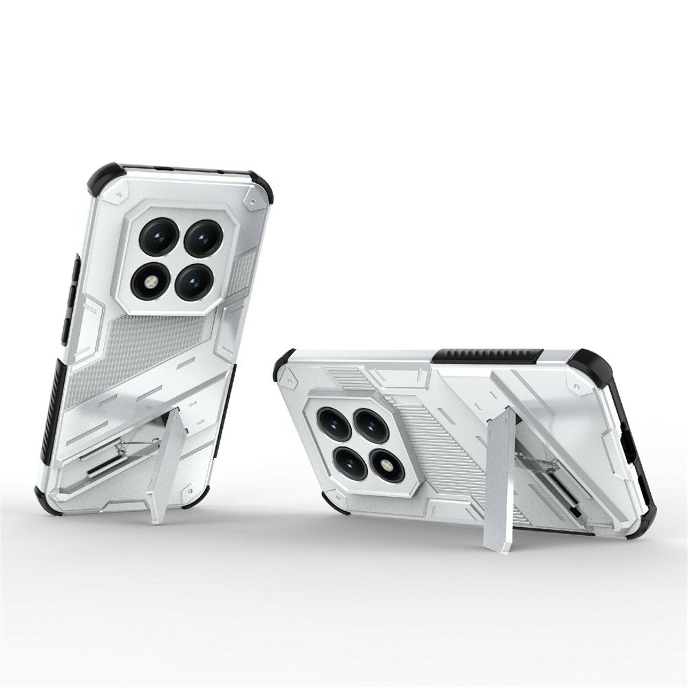 For Xiaomi Poco M8 Pro 5G / Redmi Note 15 Pro+ 5G (Global) Case PC + TPU Shockproof Phone Cover with Kickstand - White