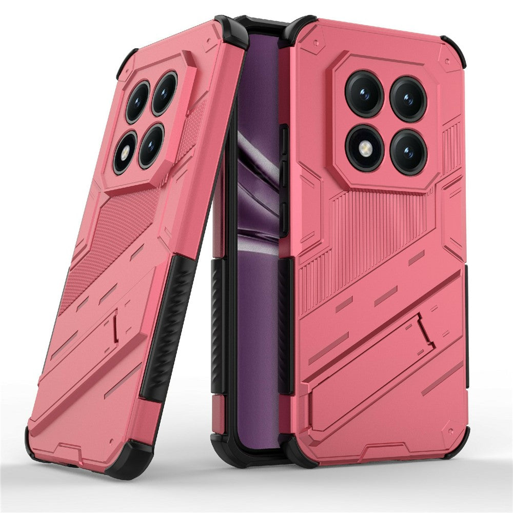 For Xiaomi Poco M8 Pro 5G / Redmi Note 15 Pro+ 5G (Global) Case PC + TPU Shockproof Phone Cover with Kickstand - Rose
