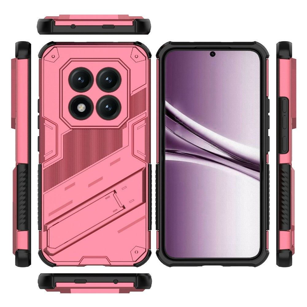 For Xiaomi Poco M8 Pro 5G / Redmi Note 15 Pro+ 5G (Global) Case PC + TPU Shockproof Phone Cover with Kickstand - Rose
