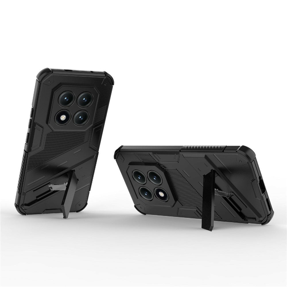 For Xiaomi Poco M8 Pro 5G / Redmi Note 15 Pro+ 5G (Global) Case PC + TPU Shockproof Phone Cover with Kickstand - Black