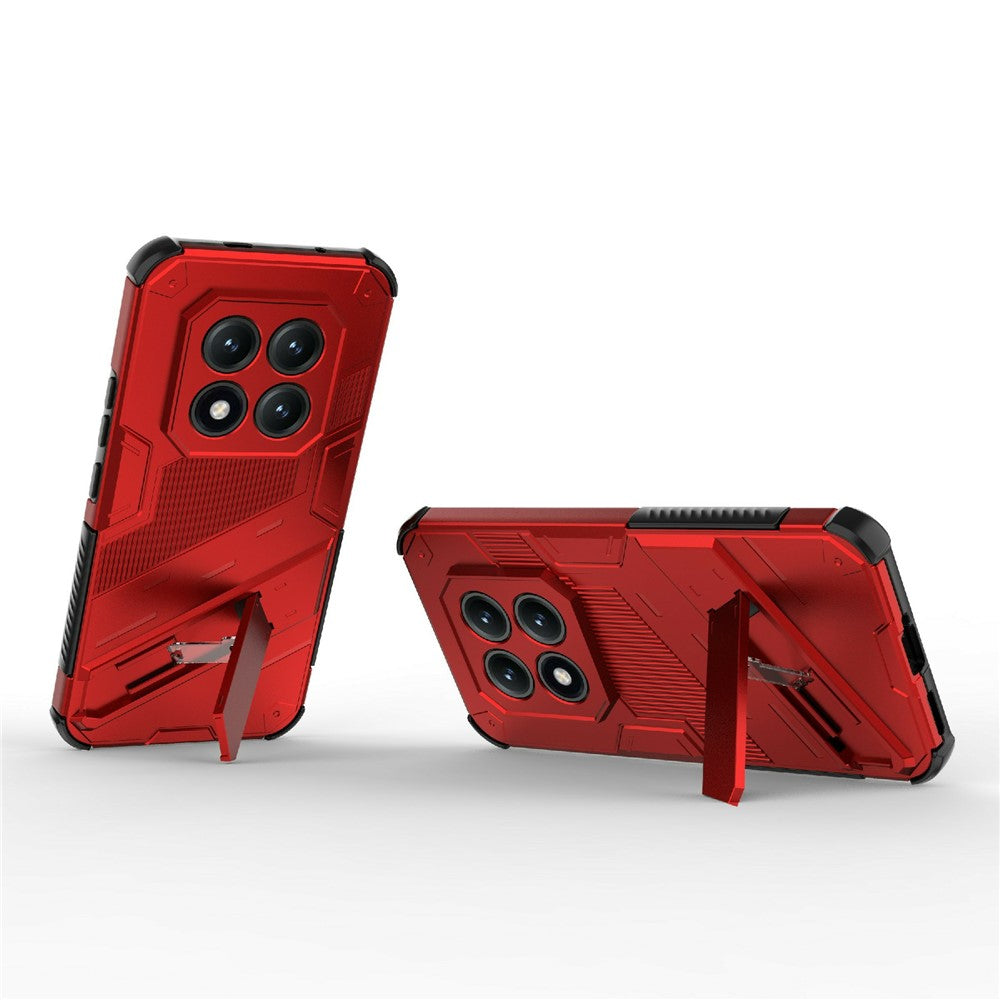 For Xiaomi Poco M8 Pro 5G / Redmi Note 15 Pro+ 5G (Global) Case PC + TPU Shockproof Phone Cover with Kickstand - Red