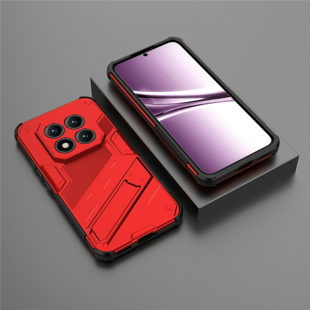 For Xiaomi Poco M8 Pro 5G / Redmi Note 15 Pro+ 5G (Global) Case PC + TPU Shockproof Phone Cover with Kickstand - Red