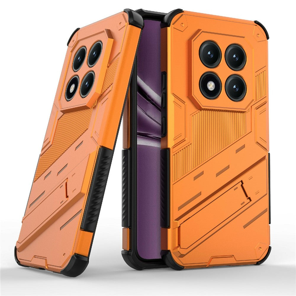 For Xiaomi Poco M8 Pro 5G / Redmi Note 15 Pro+ 5G (Global) Case PC + TPU Shockproof Phone Cover with Kickstand - Orange