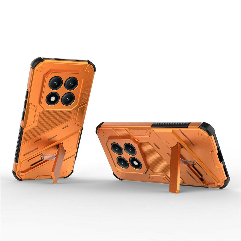 For Xiaomi Poco M8 Pro 5G / Redmi Note 15 Pro+ 5G (Global) Case PC + TPU Shockproof Phone Cover with Kickstand - Orange