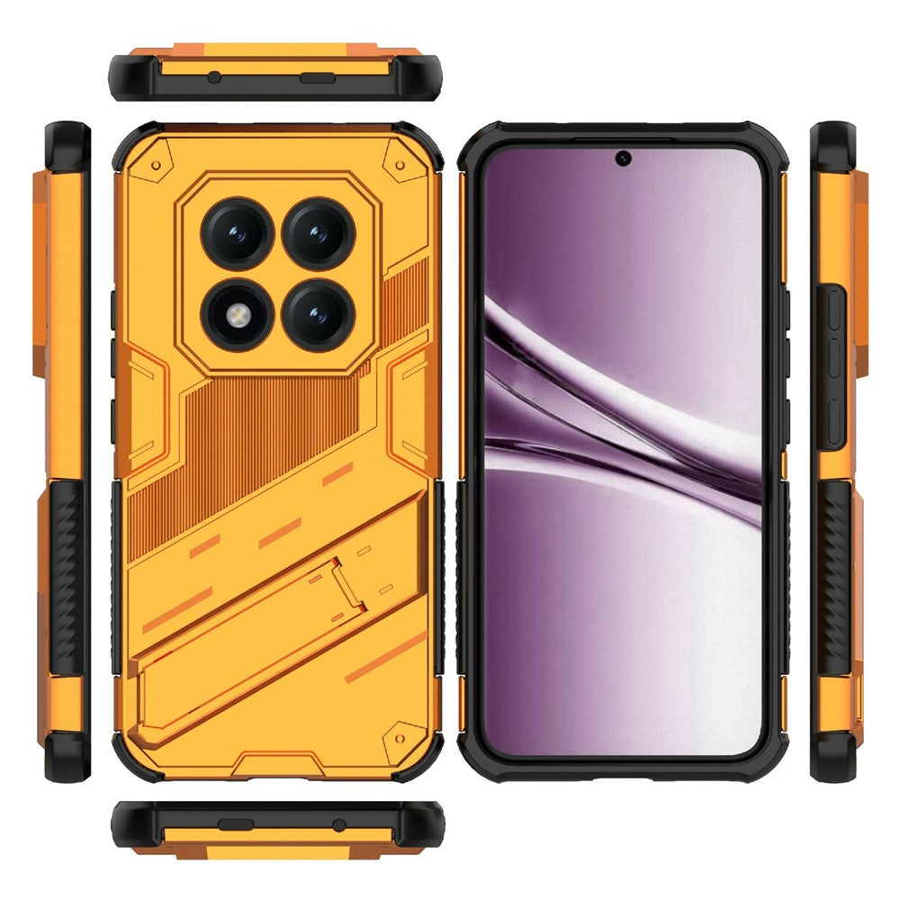 For Xiaomi Poco M8 Pro 5G / Redmi Note 15 Pro+ 5G (Global) Case PC + TPU Shockproof Phone Cover with Kickstand - Orange